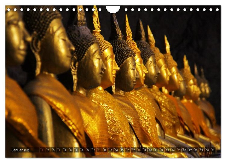 Produktbild: Buddhas tief im Fels (Wandkalender 2026 DIN A4 quer), CALVENDO Monatskalender