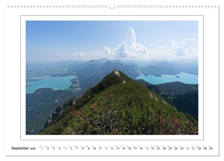 Produktbild: Unterwegs in den Bayerischen Voralpen (hochwertiger Premium Wandkalender 2026 DIN A2 quer), Kunstdruck in Hochglanz