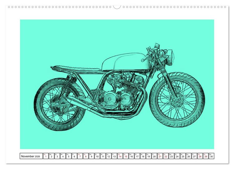 Produktbild: Motor Craft Motorr&auml;der (Wandkalender 2026 DIN A2 quer), CALVENDO Monatskalender