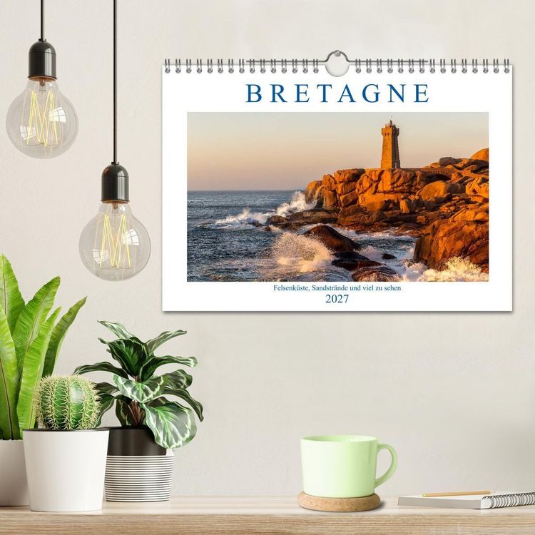 Produktbild: Bretagne - Felsenk&uuml;ste, Sandstr&auml;nde und viel zu sehen (Wandkalender 2027 DIN A4 quer), CALVENDO Monatskalender