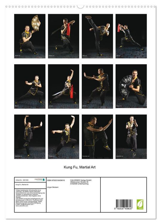 Produktbild: Kung Fu, Martial Art (hochwertiger Premium Wandkalender 2026 DIN A2 hoch), Kunstdruck in Hochglanz