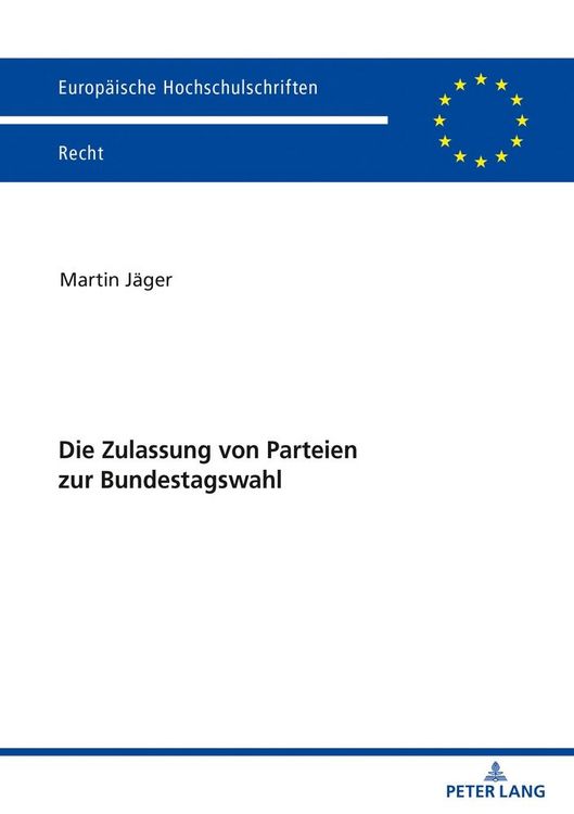 Produktbild: Die Zulassung von Parteien zur Bundestagswahl