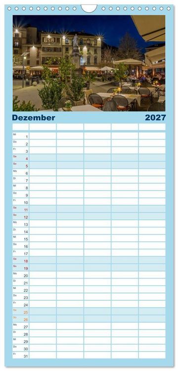 Produktbild: Familienplaner 2027 - Como und der Comer See mit 5 Spalten (Wandkalender, 21 x 45 cm) CALVENDO
