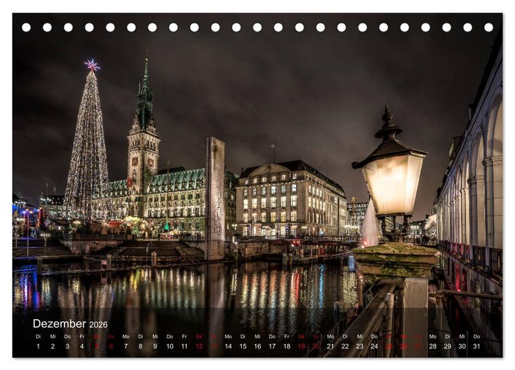 Produktbild: Deutschland Impressionen bei Nacht (Tischkalender 2026 DIN A5 quer), CALVENDO Monatskalender