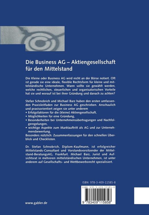 Produktbild: Die Business AG &mdash; Aktiengesellschaft f&uuml;r den Mittelstand