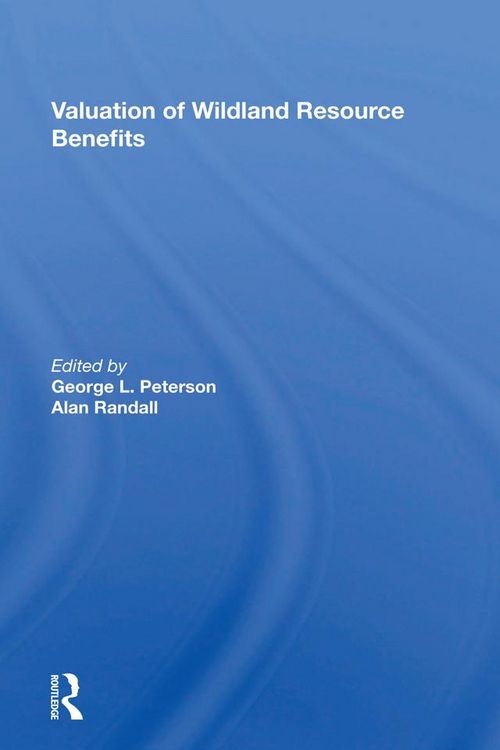 Produktbild: Valuation Of Wildland Resource Benefits