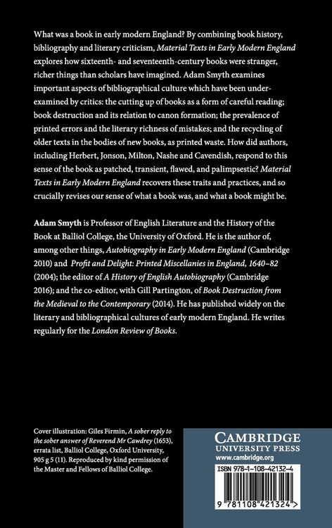 Produktbild: Material Texts in Early Modern England