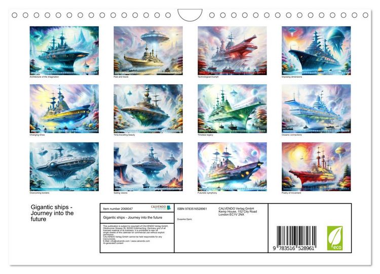 Produktbild: Gigantic ships - Journey into the future (Wall Calendar 2026 DIN A4 landscape), CALVENDO 12 Month Wall Calendar