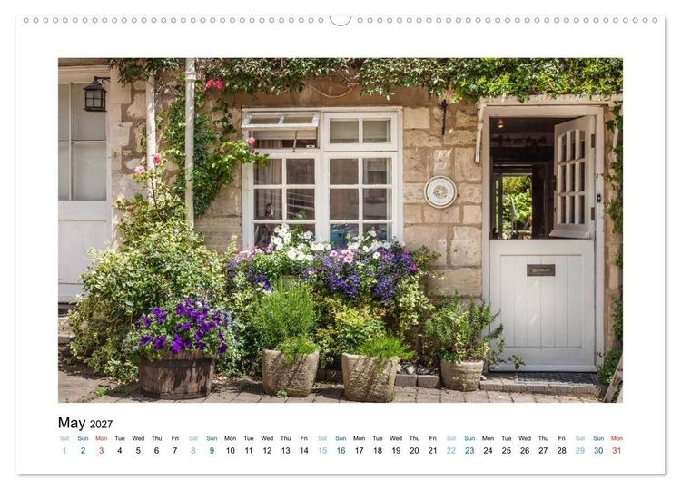 Produktbild: Cotswolds Gardens and Cottages (High Quality Premium Wall Calendar 2027 DIN A2 landscape),CALVENDO 12 Month Wall Calendar