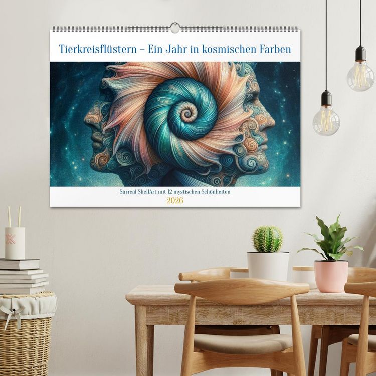 Produktbild: Tierkreisfl&uuml;stern &ndash; Ein Jahr in kosmischen Farben (Wandkalender 2026 DIN A2 quer), CALVENDO Monatskalender