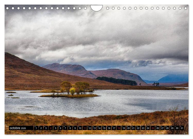 Produktbild: HIGHLAND, Lumi&egrave;res d'Ecosse (Calendrier mural 2026 DIN A4 vertical), CALVENDO calendrier mensuel