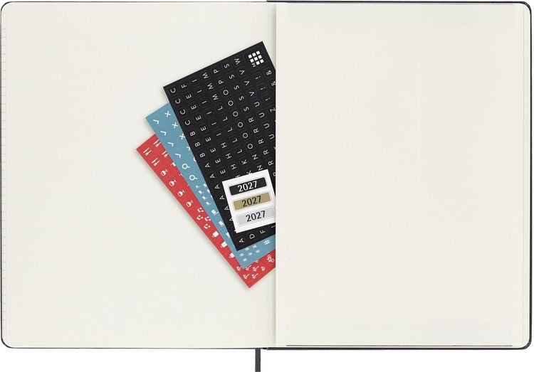 Produktbild: Moleskine 12 Monate Pro Wochen Notizkalender 2027, Pro XL, 1 Wo = 2 Seiten, vertikal, Spalten f&uuml;r Notizen, fester Einband, Schwarz<BR>