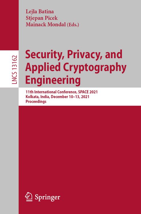 Produktbild: Security, Privacy, and Applied Cryptography Engineering