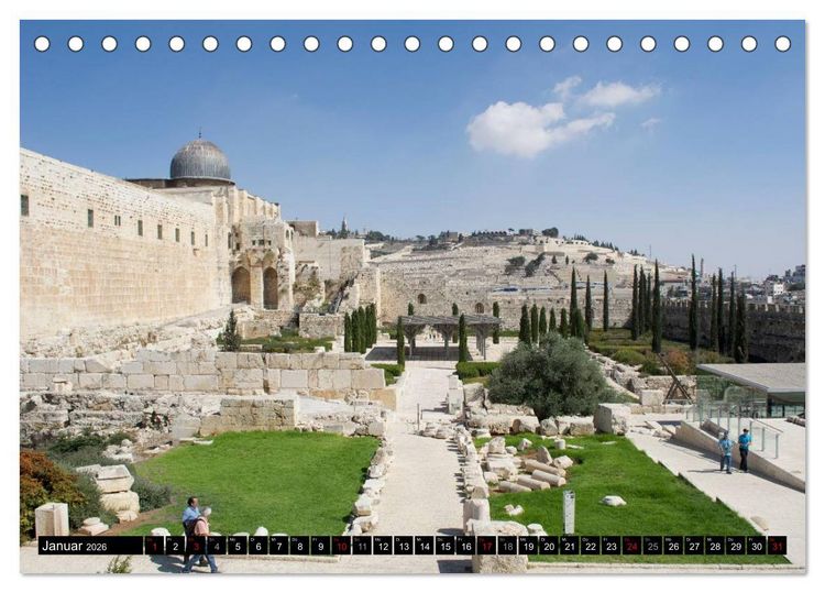 Produktbild: Jerusalem - die Goldene Stadt (Tischkalender 2026 DIN A5 quer), CALVENDO Monatskalender