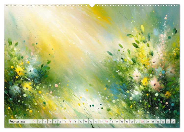 Produktbild: Action Painting: Die Energie der Gef&uuml;hlslandschaften (hochwertiger Premium Wandkalender 2026 DIN A2 quer), Kunstdruck in Hochglanz