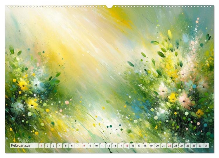 Produktbild: Action Painting: Die Energie der Gef&uuml;hlslandschaften (Wandkalender 2026 DIN A2 quer), CALVENDO Monatskalender