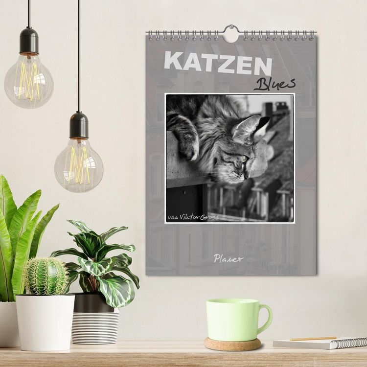 Produktbild: Katzen Blues / Planer (Wandkalender 2026 DIN A4 hoch), CALVENDO Monatskalender
