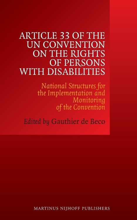 Produktbild: Article 33 of the Un Convention on the Rights of Persons with Disabilities