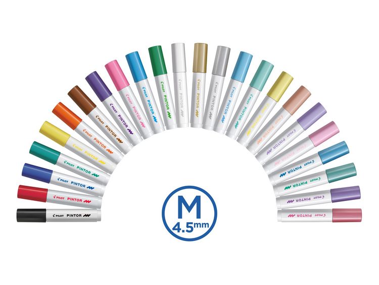 Produktbild: PILOT Kreativmarker PINTOR 4.5 (M) My Color Palette - Cool Colors 10er Set