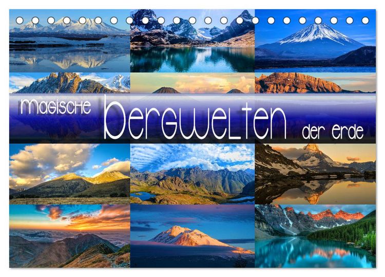 Produktbild: Magische Bergwelten der Erde (Tischkalender 2026 DIN A5 quer), CALVENDO Monatskalender