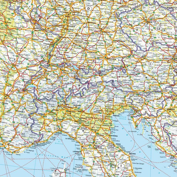 Produktbild: Freytag & berndt Poster Europa physisch 1:3,5 Mio.