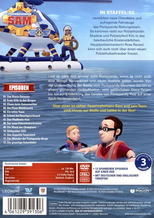 Produktbild: Feuerwehrmann Sam - Die komplette Staffel 13 DVD 1