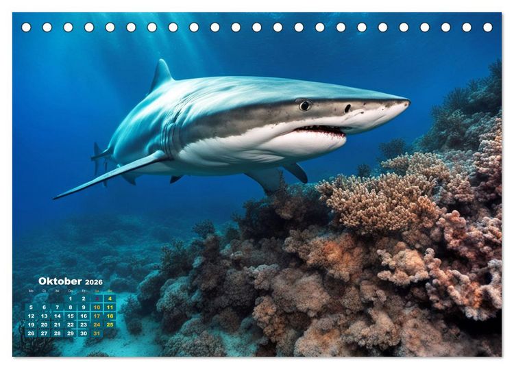 Produktbild: Tief unten im Meer Unterwasser Fantasy (Tischkalender 2026 DIN A5 quer), CALVENDO Monatskalender