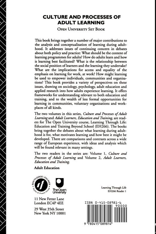 Produktbild: Culture and Processes of Adult Learning