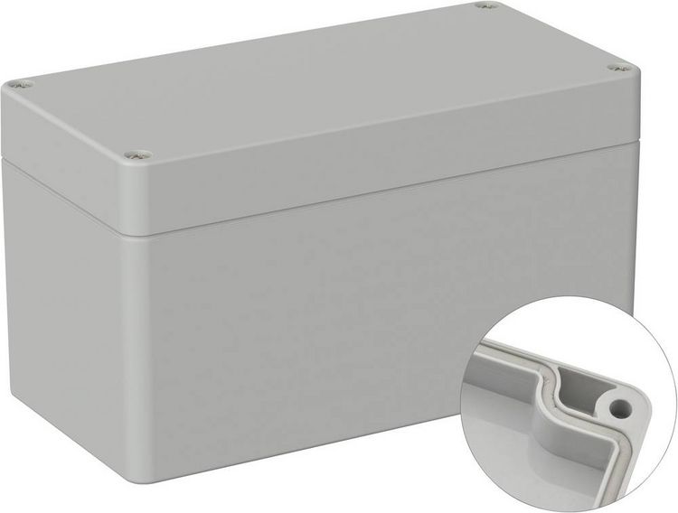 Produktbild: TRU COMPONENTS TC-9065668 Industrie-Geh&auml;use 160 x 80 x 90 ABS Lichtgrau (RAL 7035) 1St.