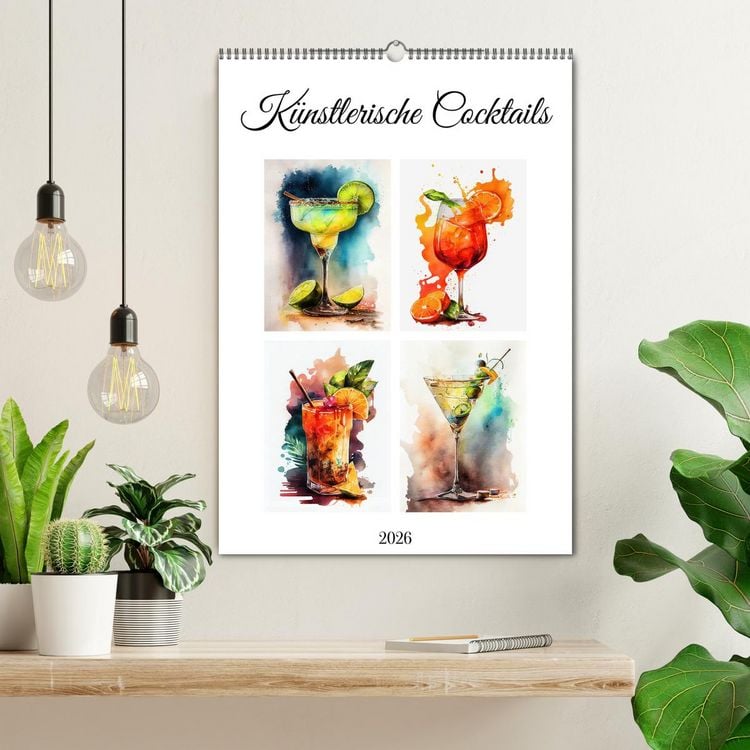 Produktbild: K&uuml;nstlerische Cocktails (Wandkalender 2026 DIN A2 hoch), CALVENDO Monatskalender