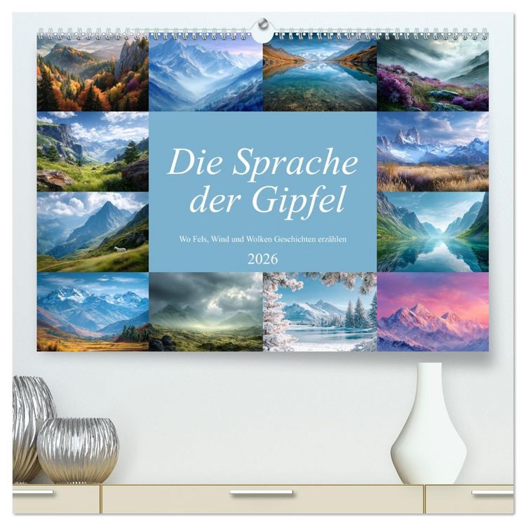 Produktbild: Die Sprache der Gipfel (hochwertiger Premium Wandkalender 2026 DIN A2 quer), Kunstdruck in Hochglanz