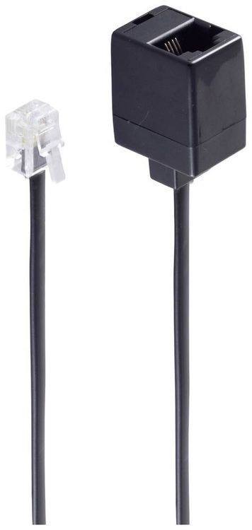 Produktbild: Shiverpeaks Western Verl&auml;ngerungskabel [1x RJ11-Stecker 6p4c - 1x RJ11-Buchse 6p4c] 10 m Schwarz