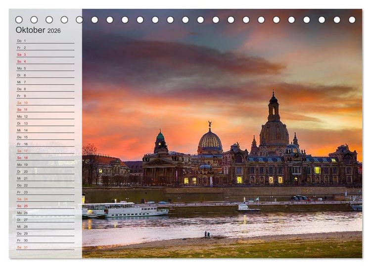 Produktbild: Wundersch&ouml;nes Dresden (Tischkalender 2026 DIN A5 quer), CALVENDO Monatskalender