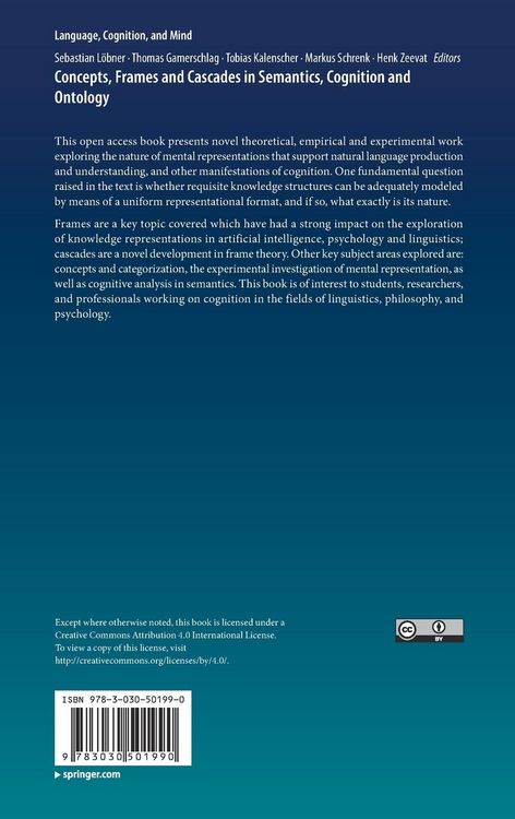 Produktbild: Concepts, Frames and Cascades in Semantics, Cognition and Ontology