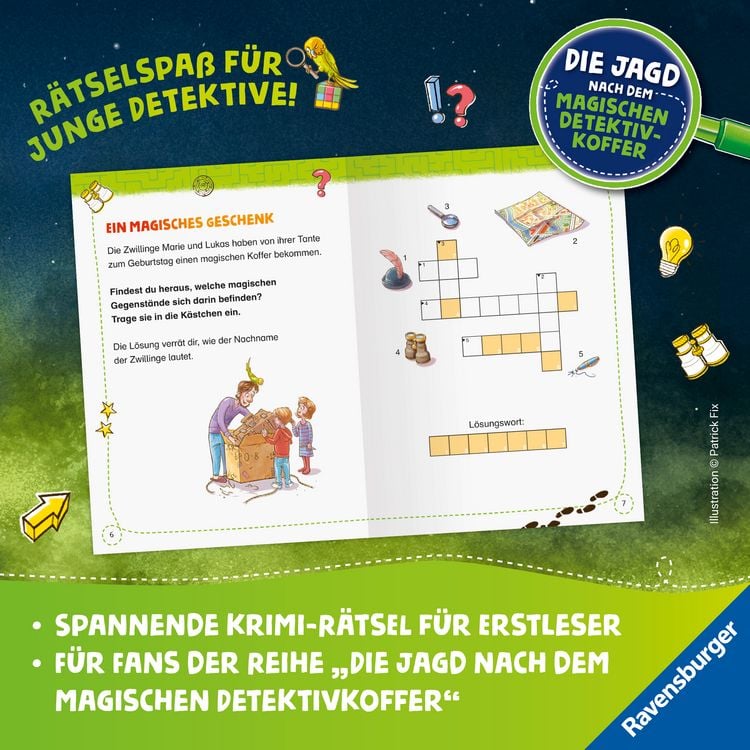 Produktbild: Die Jagd nach dem magischen Detektivkoffer: Das R&auml;tselbuch f&uuml;r Sp&uuml;rnasen