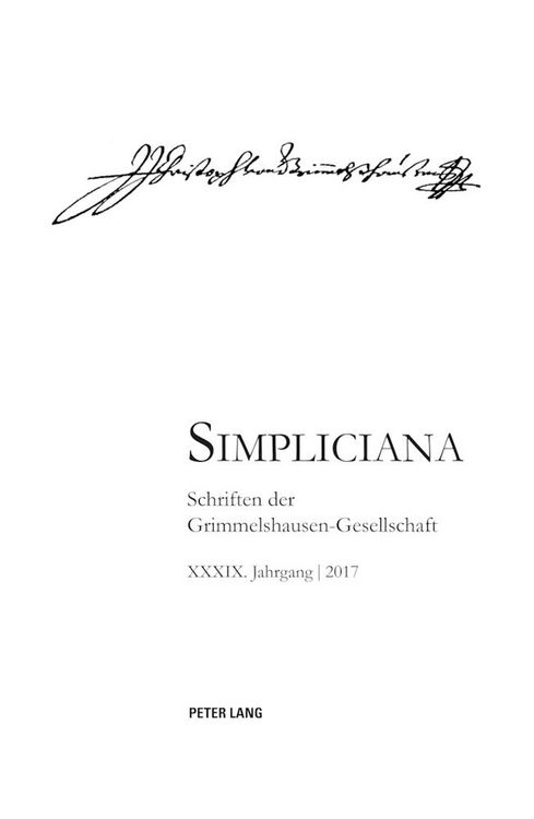 Produktbild: Simpliciana XXXIX (2017)