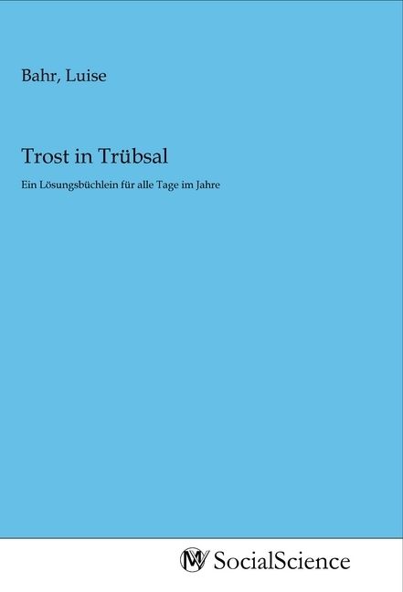 Produktbild: Trost in Tr&uuml;bsal