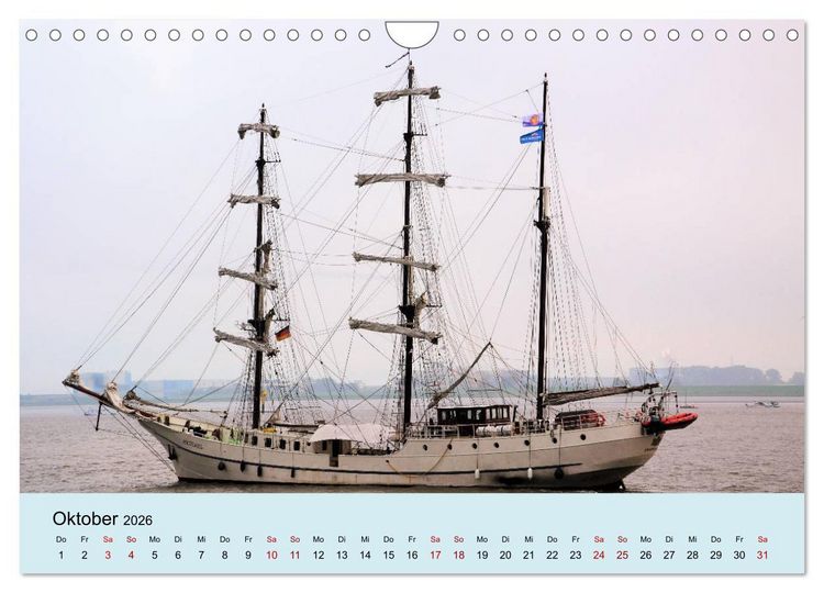 Produktbild: Parade der Windjammer - 2026 (Wandkalender 2026 DIN A4 quer), CALVENDO Monatskalender