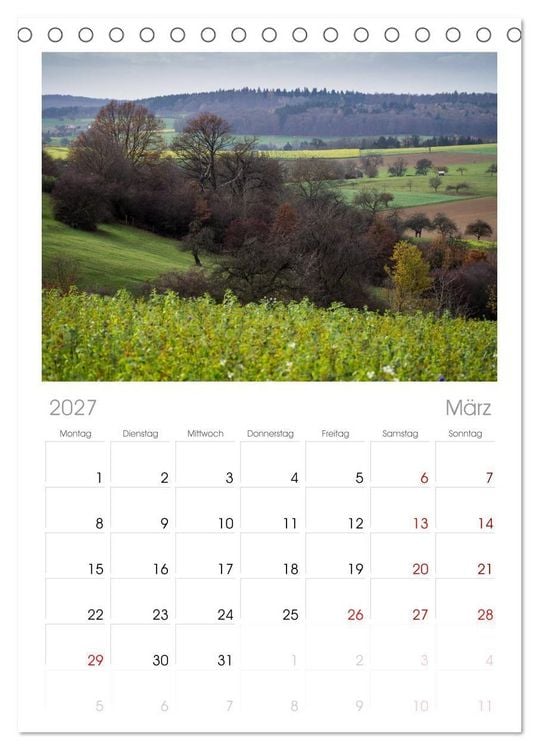 Produktbild: Tischplaner 2027 - Sch&ouml;ner Kraichgau (A5 Tischkalender zum Aufstellen) CALVENDO