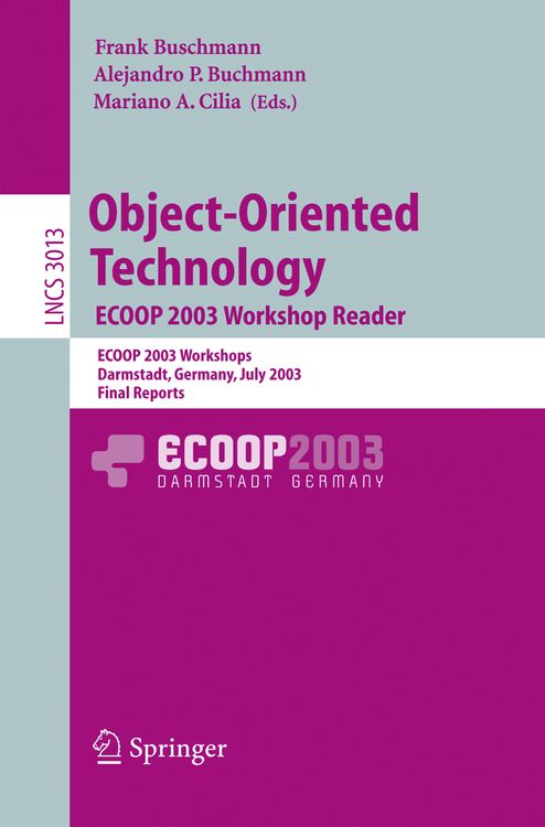 Produktbild: Object-Oriented Technology. ECOOP 2003 Workshop Reader