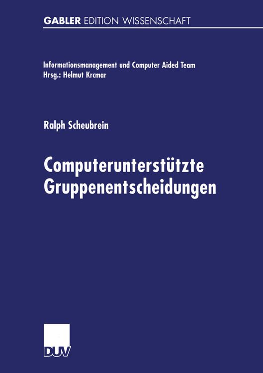 Produktbild: Computerunterst&uuml;tzte Gruppenentscheidungen