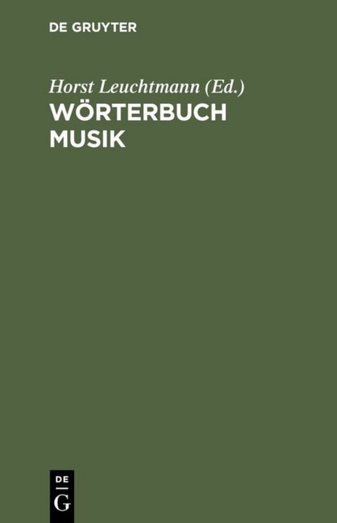 Produktbild: W&ouml;rterbuch Musik