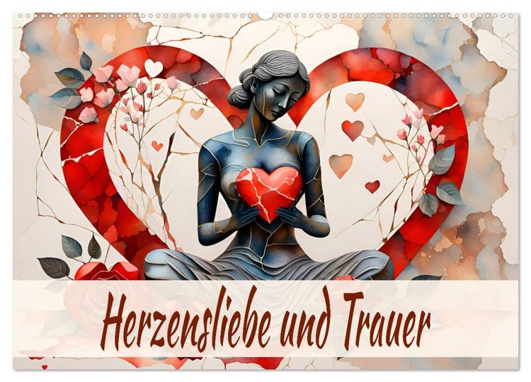 Produktbild: Herzensliebe und Trauer (Wandkalender 2026 DIN A2 quer), CALVENDO Monatskalender