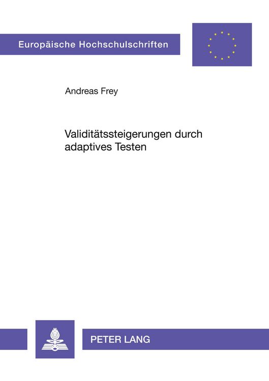 Produktbild: Validit&auml;tssteigerungen durch adaptives Testen