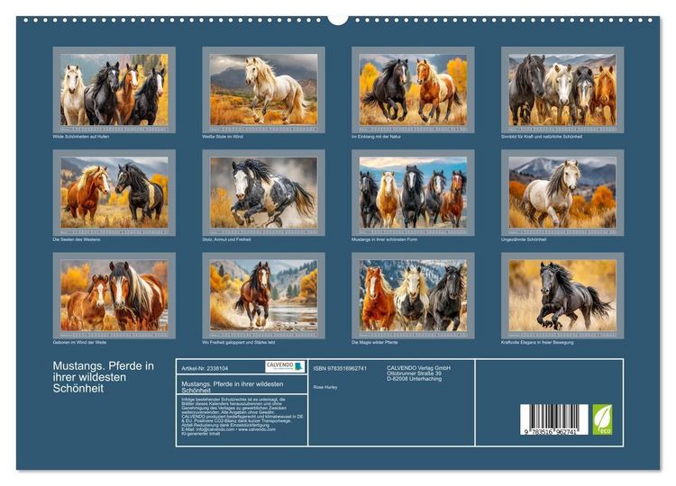 Produktbild: Mustangs. Pferde in ihrer wildesten Sch&ouml;nheit (hochwertiger Premium Wandkalender 2027 DIN A2 quer), Kunstdruck in Hochglanz