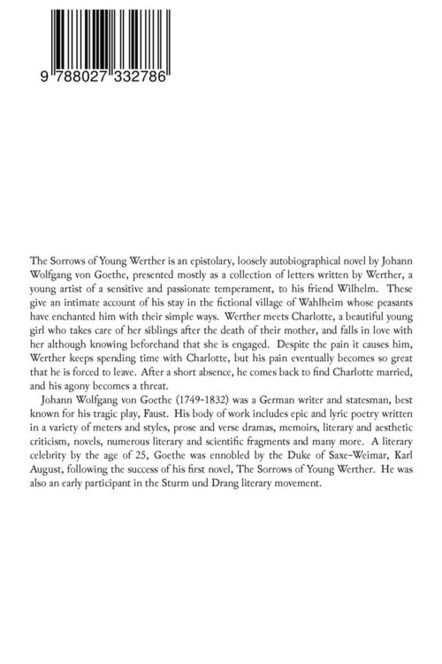 Produktbild: THE SORROWS OF YOUNG WERTHER (Literary Classics Series)