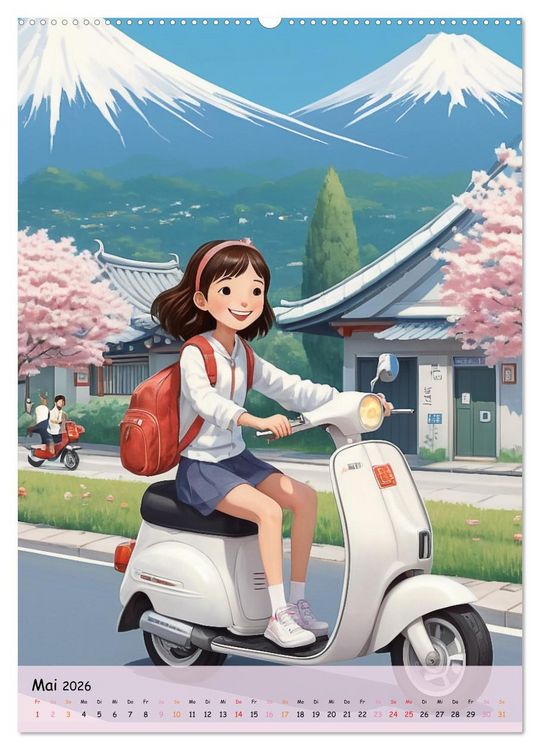Produktbild: Tr&auml;ume eines jungen Herzens &ndash; Eine Manga-Reise zur Selbstfindung (hochwertiger Premium Wandkalender 2026 DIN A2 hoch), Kunstdruck in Hochglanz