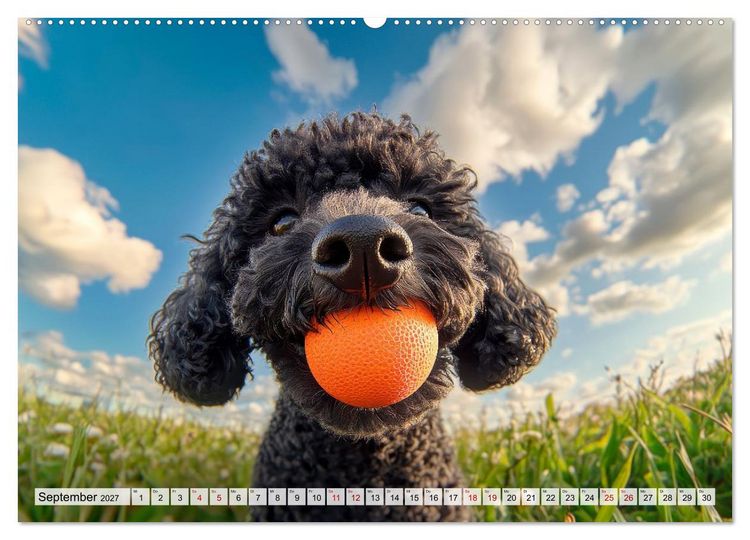 Produktbild: Lieblingshund Pudel (Wandkalender 2027 DIN A2 quer), CALVENDO Monatskalender
