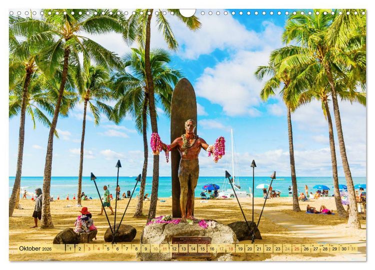 Produktbild: O'ahu - Eine Reise in das Herz von Hawaii (Wandkalender 2026 DIN A3 quer), CALVENDO Monatskalender