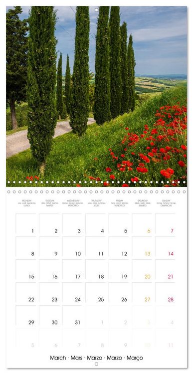 Produktbild: Toscane Nature et agriculture (Calendrier mural carr&eacute; 2027 30x30 cm) Calendrier double avec une page pour vos prises de notes